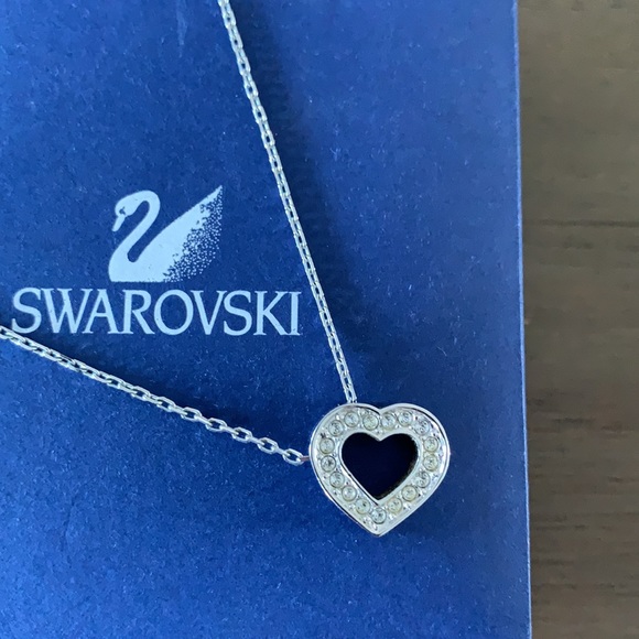 Swarovski Silver Open Heart Necklace - Picture 2 of 4